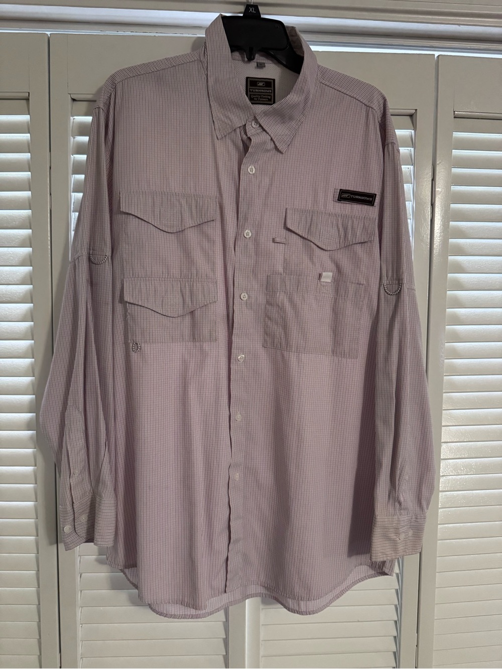 Columbia Men's Lavender Long-Sleeve Casual Button-Down Shirt